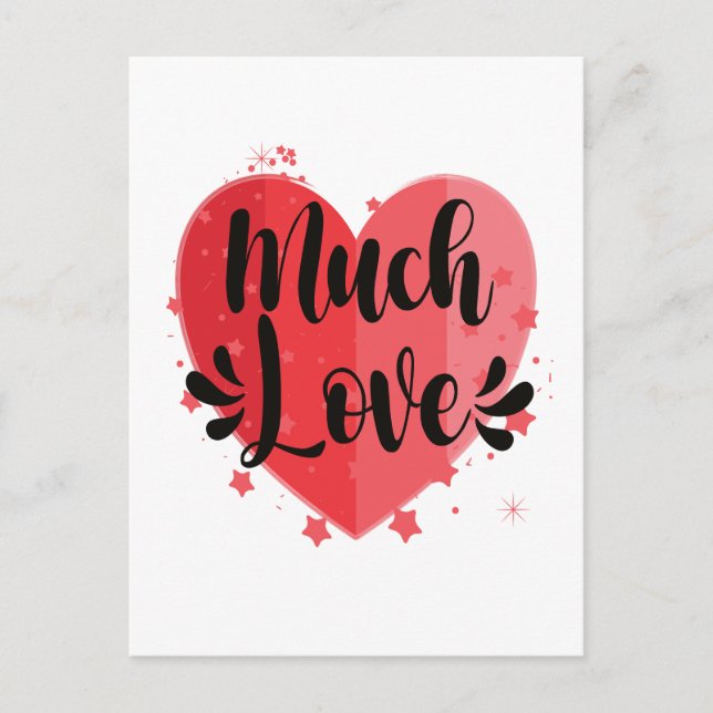 Viel Liebe, großes Herz Postkarte (Vorderseite)
