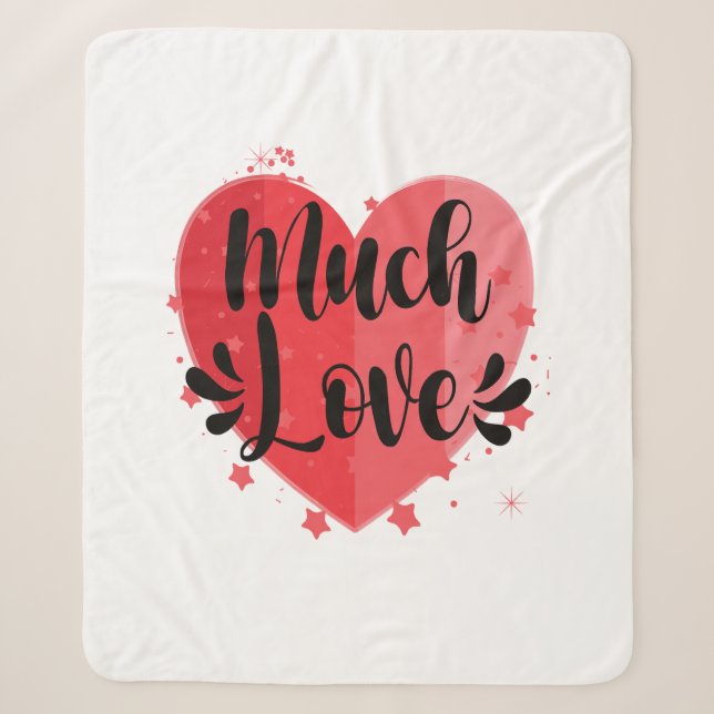 Viel Liebe, großes Herz Sherpadecke (Vorderseite)