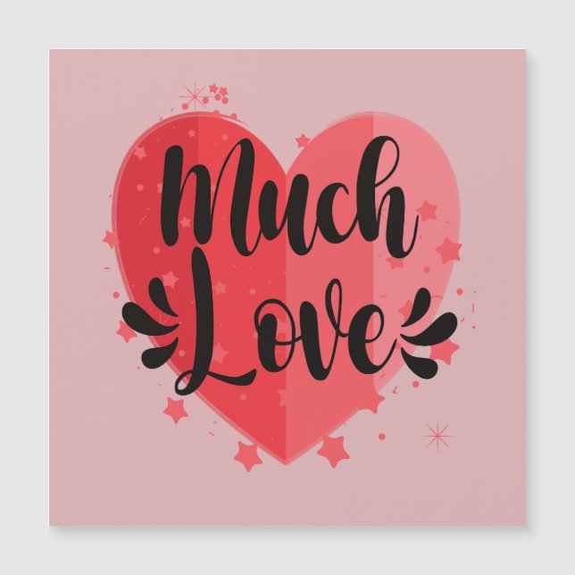 Viel Liebe Magnetkarte (Vorderseite)