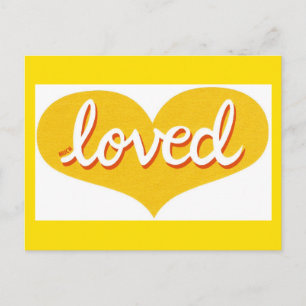 VIEL LIEBT - Gelbe Liebe Postkarte