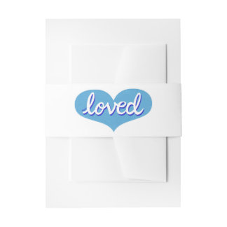 VIEL LIEBT - Herz blauer Liebe - Einladungsbanderole