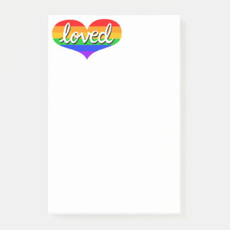 VIEL LIEBT - Herz der Liebe Rainbow - Post-it Klebezettel