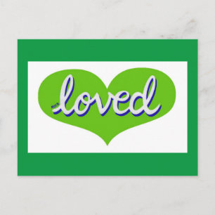 VIEL LIEBT - Herz grüner Liebe Postkarte