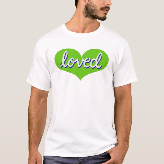 VIEL LIEBT - Herz grüner Liebe - T-Shirt (Vorderseite)