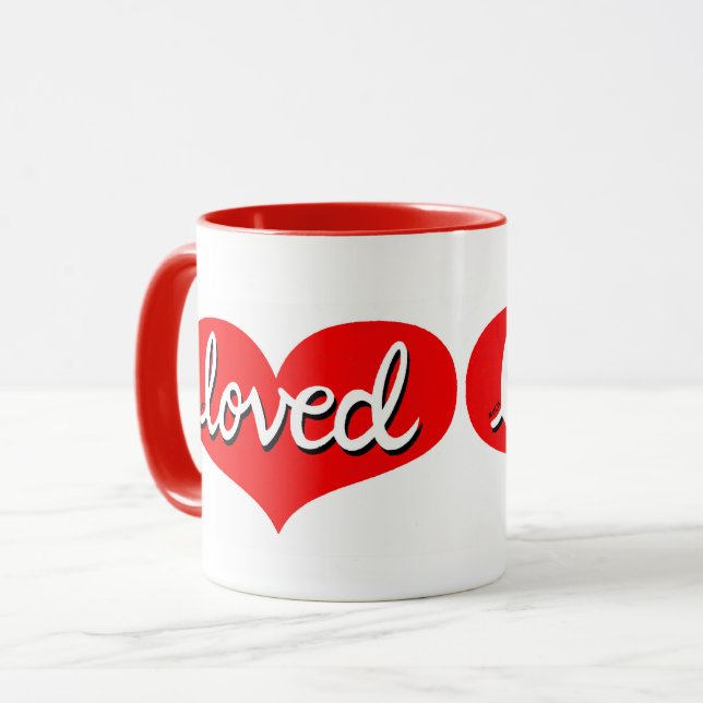VIEL LIEBT - Herz-Liebe-Rot Tasse (Vorderseite Links)
