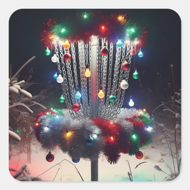 Viel Spaß bei der CD! Weihnachts-Spaß Quadratischer Aufkleber (Vorderseite)