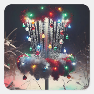 Viel Spaß bei der CD! Weihnachts-Spaß Quadratischer Aufkleber