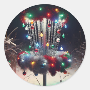 Viel Spaß bei der CD! Weihnachts-Spaß Runder Aufkleber