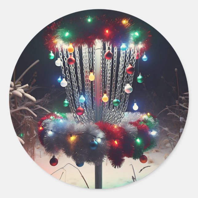 Viel Spaß bei der CD! Weihnachts-Spaß Runder Aufkleber (Vorderseite)