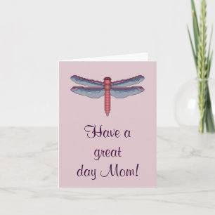 Viel Spaß bei der Mama! Libelle Notecard Karte