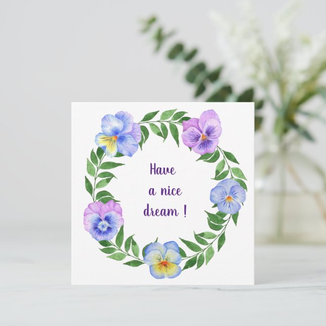 Viel Spaß! Blume Einladung (Stehend Vorderseite)