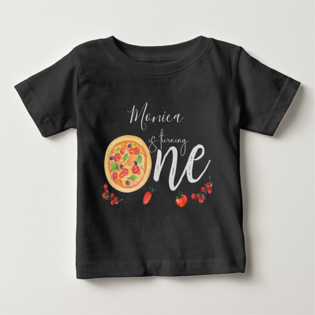 Viel Spaß, erster Pizza-Geburtstag Baby T-shirt (Vorderseite)