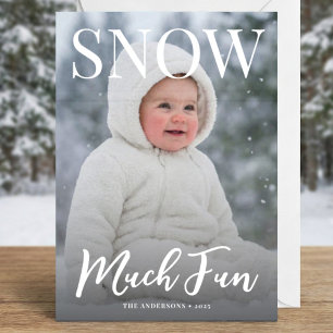 viel Spaß im Winter Schneeflocken Foto Schnee Feiertagskarte
