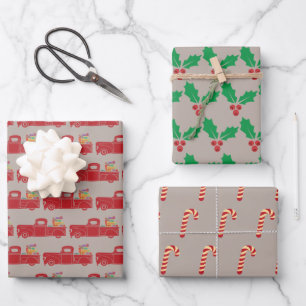 Viel Spaß mit dem kleinen Weihnachtswagen Geschenkpapier Set