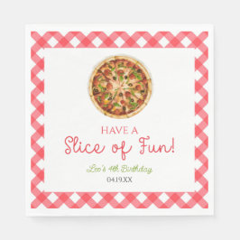 Viel Spaß! Pizza Birthday Party Serviette