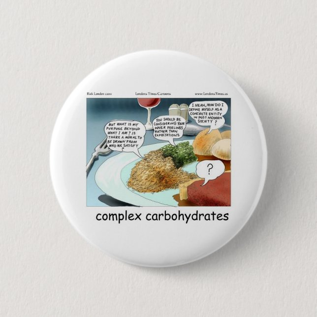 Viel zu komplexe Kohlenhydrate Lustige Geschenke & Button (Vorderseite)