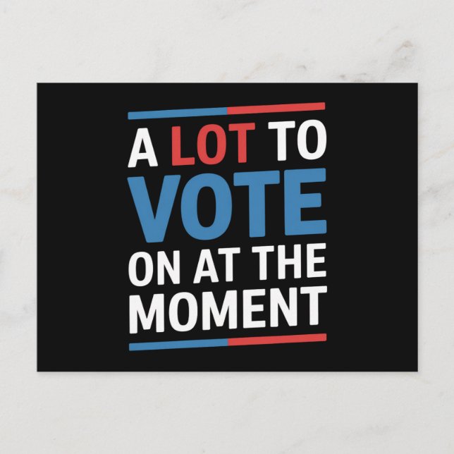 Viel zu wählen im Moment Funny Kamala 2024 Postkarte (Vorderseite)