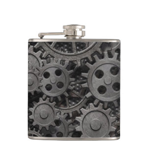 Viele alten rostigen Metallgänge oder Flachmann