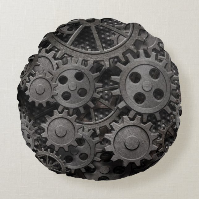 Viele alten rostigen Metallgänge oder Rundes Kissen (Vorderseite)