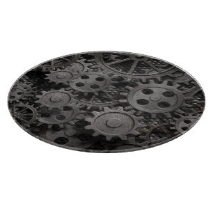 Viele alten rostigen Metallgänge oder Schneidebrett