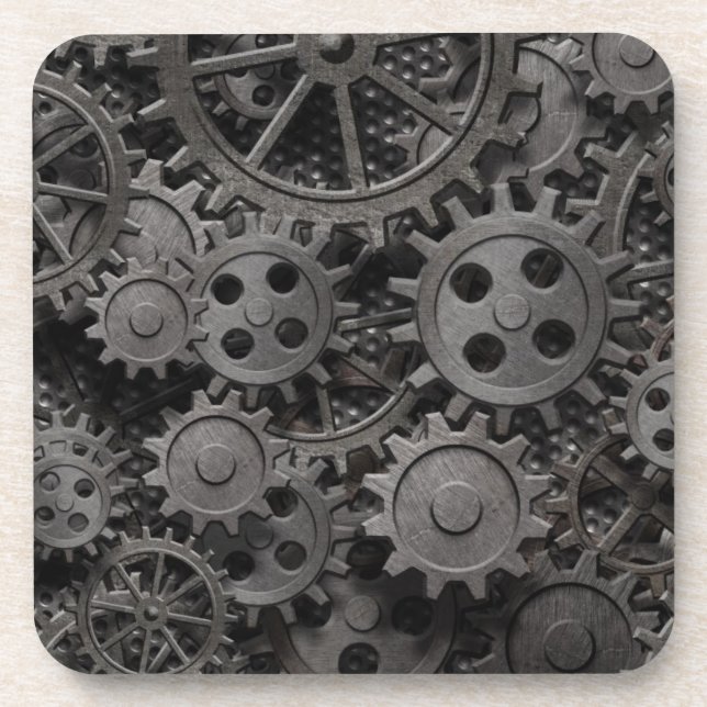 Viele alten rostigen Metallgänge oder Untersetzer (Vorderseite)