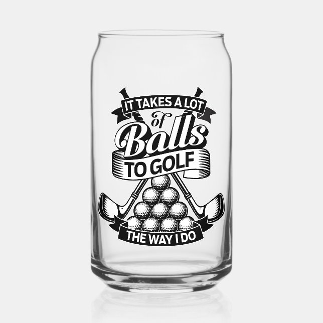 Viele Bälle - lustiger Golf Dosenglas (Vorderseite)