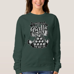 Viele Bälle - lustiger Golf Sweatshirt