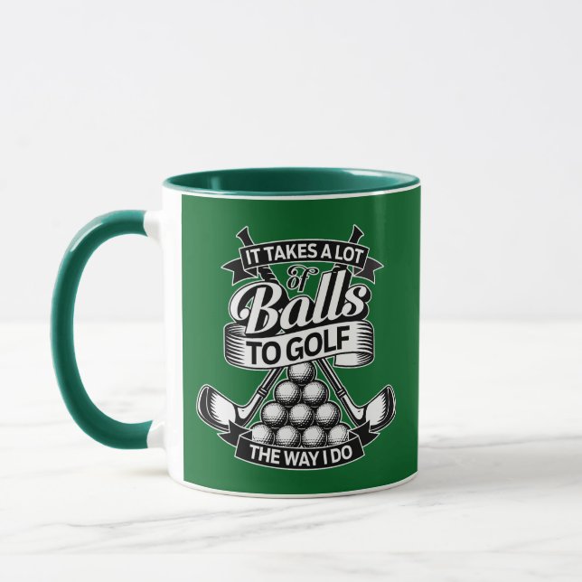 Viele Bälle - lustiger Golf Tasse (Links)