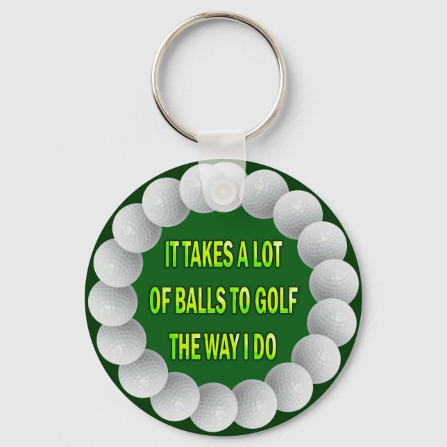 VIELE BALLS GOLF SPASS SCHLÜSSELANHÄNGER (Vorderseite)