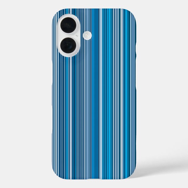 Viele blaue Streifen Case-Mate iPhone Hülle (Rückseite)