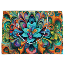 Viele Blume abstraktes Design Große Geschenktüte