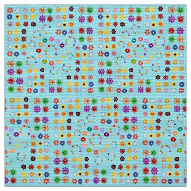 Viele Blumen Stoff (Muster)