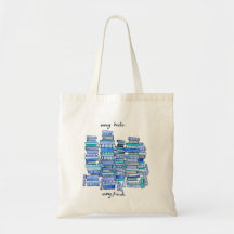 Viele Bücher, viele Freund-Tasche