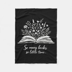 Viele Bücher, wenig Zeit Bücherwurm klassische Ges Fleecedecke
