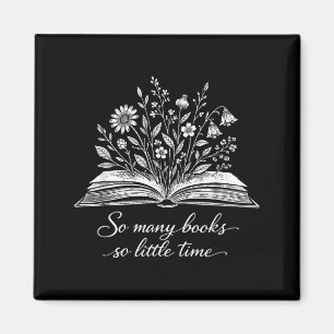 Viele Bücher, wenig Zeit, lustiger Bücherwurm Klas Magnet