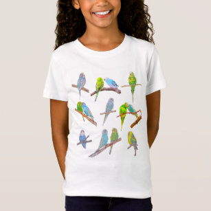 Viele bunte Parakets - niedliche kleine Vögel  T-Shirt