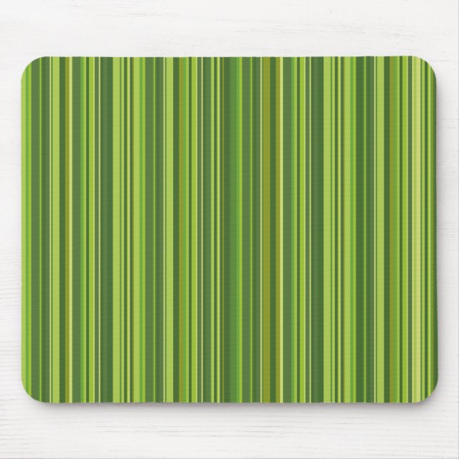 Viele bunte Streifen im grünen Muster Mousepad (Vorne)
