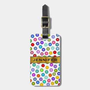 Viele bunten Kreise + Name-Gepäck-Umbau Gepäckanhänger