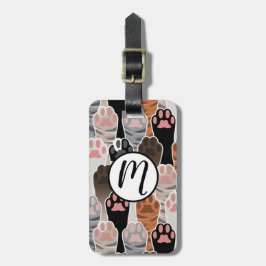 Viele Cat Paws Muster Gepäckanhänger