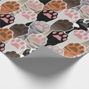 Viele Cat Paws Muster Geschenkpapier