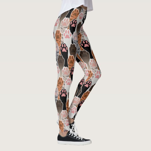 Viele Cat Paws Muster Leggings (Rechts)