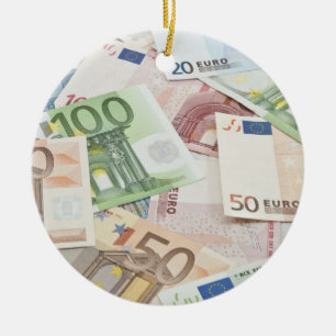 Viele Eurobanknoten Keramikornament