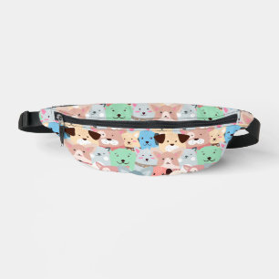 Viele farbenfrohe Hunde All-Over-Print Fanny Pack Bauchtasche