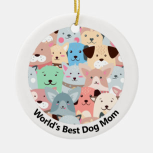 Viele farbenfrohe Hunde Design Keramik Keramik Ornament