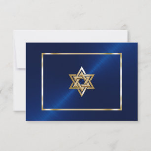 Viele Farboptionen Bar/Bat Mitzvah Reaktion RSVP Karte