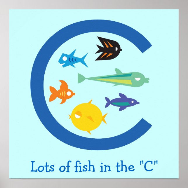 Viele Fische im "C" Poster (Vorne)