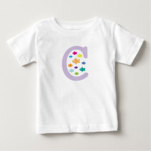 Viele Fische in der "C"_multicolfarbenen Goldfisch Baby T-shirt