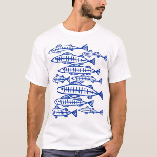 Viele Fische - Marineblau T-Shirt