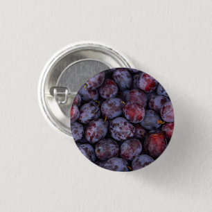 Viele frische Lila Pflaumen Button