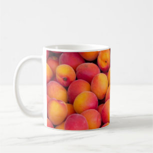 Viele frische Pfirsiche Kaffeetasse